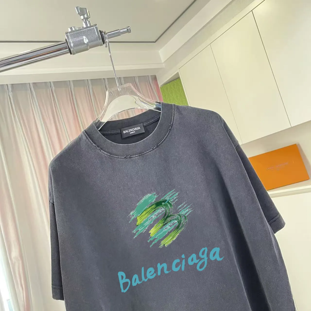 BALENCI*GA 2026 New Arrival logo 320g T Same Style Size：S M L XL XXL ：Black White Gray